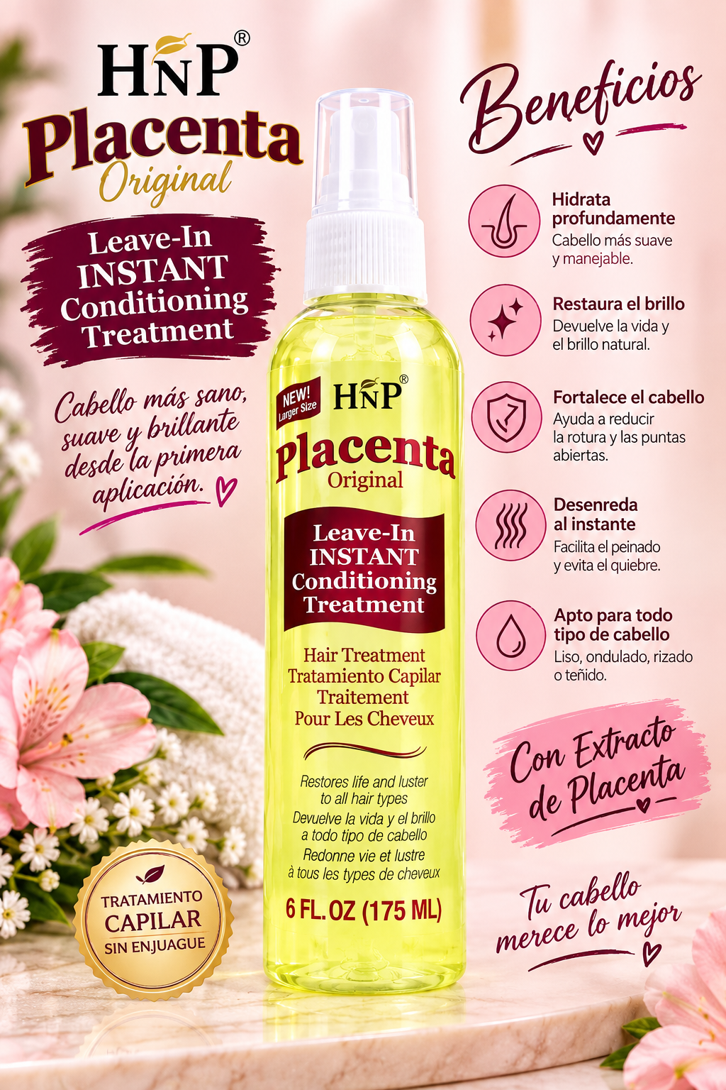 Hair treatment placenta